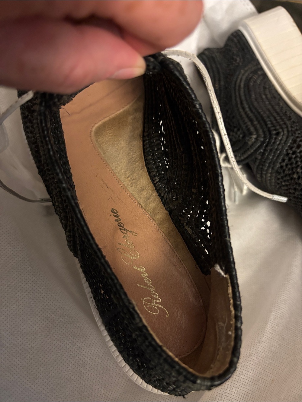 Robert Clergerie Straw Oxfords Sneakers Black size 8.5 - Picture 10 of 12